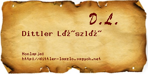 Dittler László névjegykártya