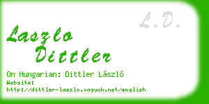 laszlo dittler business card