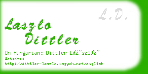 laszlo dittler business card